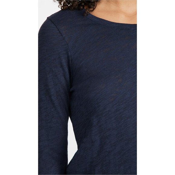 ATM Anthony Thomas Melillo Long Sleeve T-shirt Top Navy Women's Size Small New - Picture 5 of 7